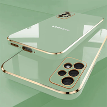 GALAXY A73 5G ULTRA-SHINE GOLD ELECTROPLATED LUXURIOUS  BACK CASE WITH CAMERA PROTECTION