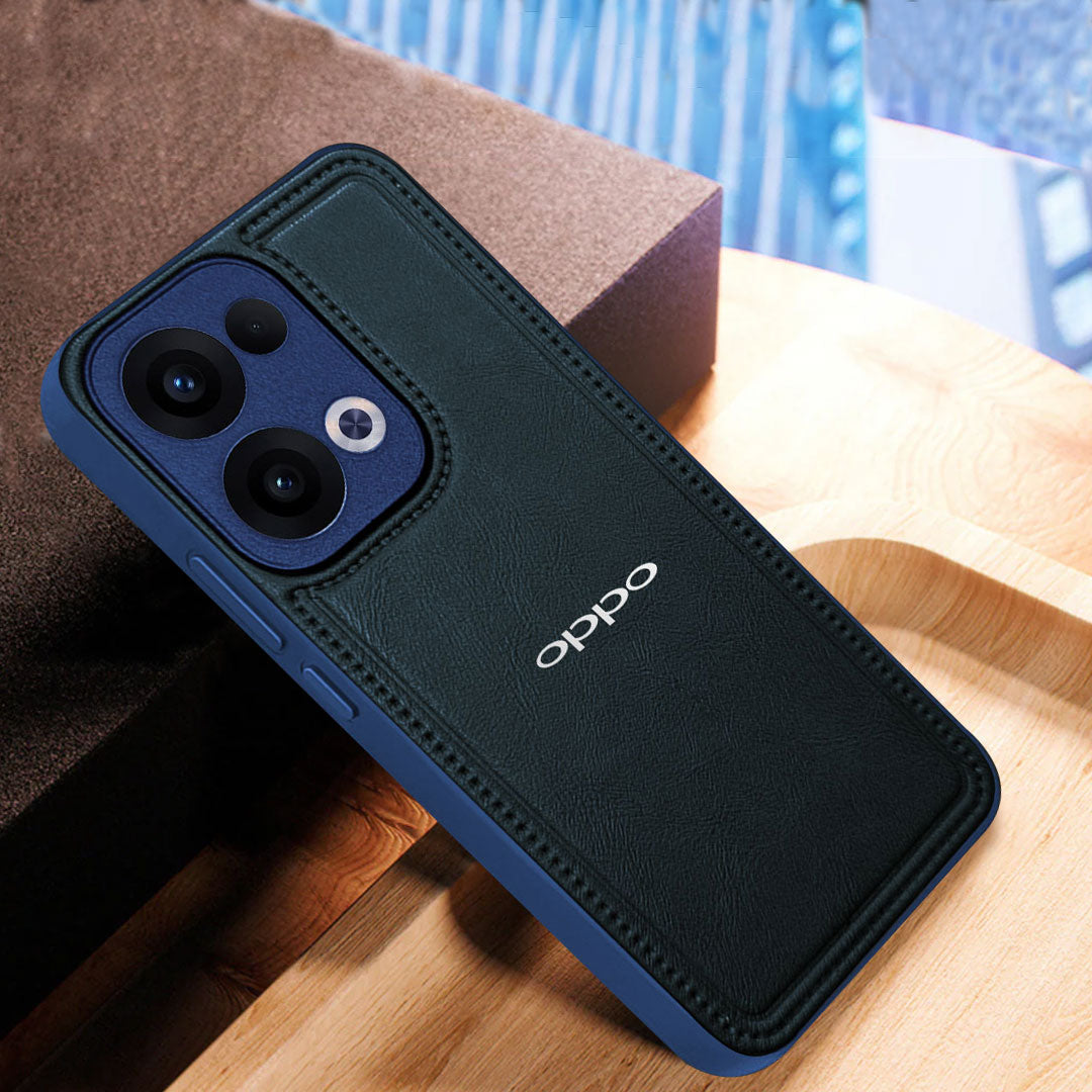 OPPO RENO 13 5G Vintage Leather Stitched Protective Back Case