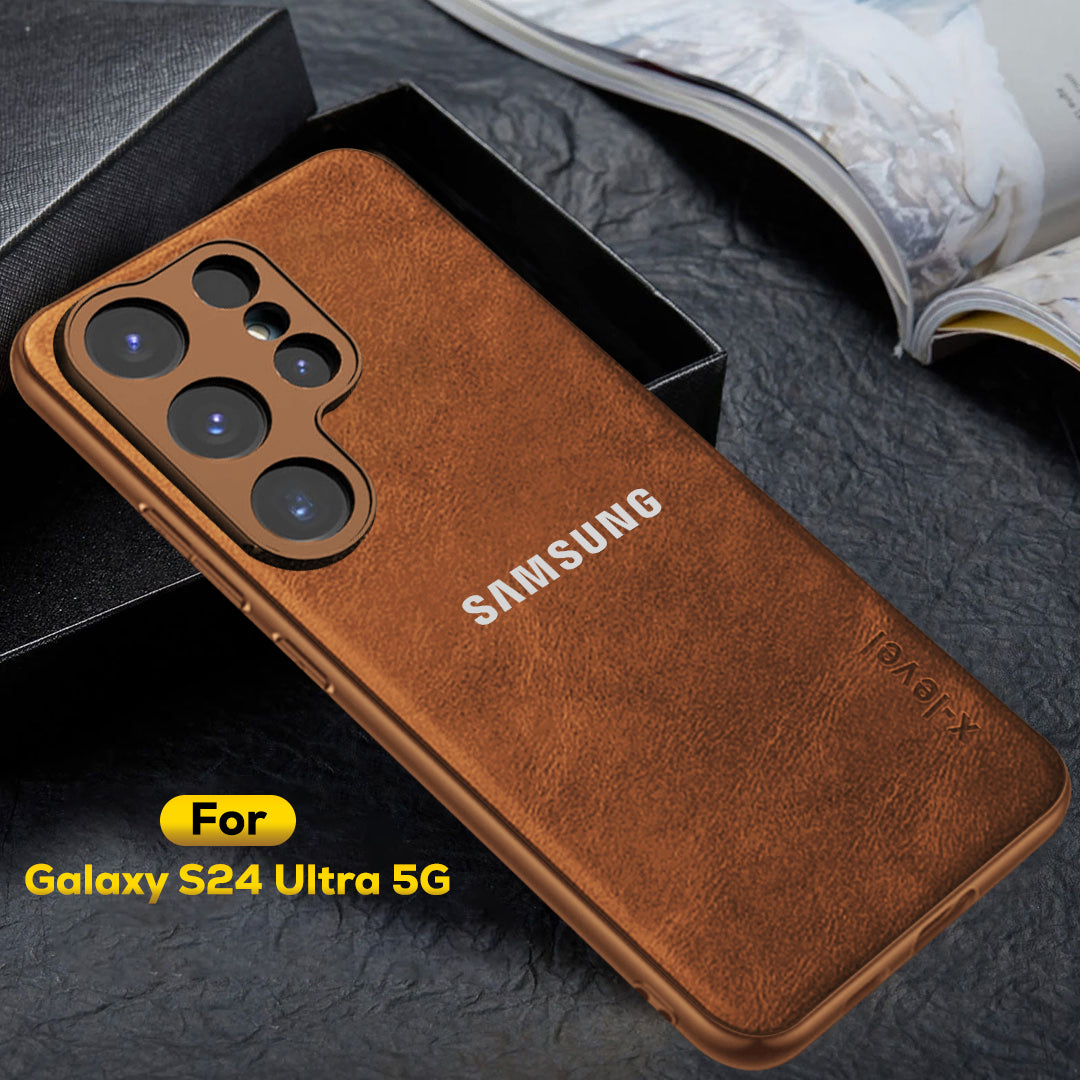 Galaxy S24 ULTRA 5G PU LEATHER PROTECTIVE BACK CASE WITH CAMERA PROTECTION