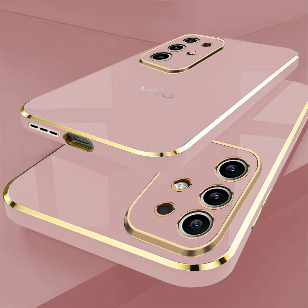 VIVO T4x 5G ULTRA-SHINE GOLD ELECTROPLATED LUXURIOUS  BACK CASE WITH CAMERA PROTECTION