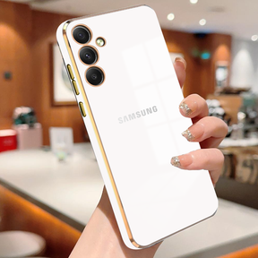 GALAXY A55 5G ULTRA-SHINE GOLD ELECTROPLATED LUXURIOUS  BACK CASE WITH CAMERA PROTECTION