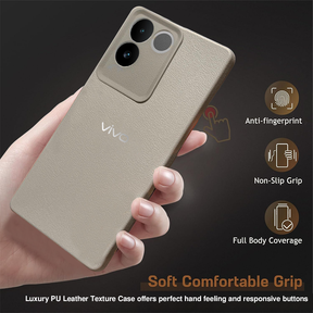 Vivo T2 Pro 5G Solid Color Leather Texture Matte Phone Back Case