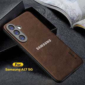 SAMSUNG GALAXY A17 5G Business Style PU LEATHER PROTECTIVE BACK CASE WITH CAMERA PROTECTION
