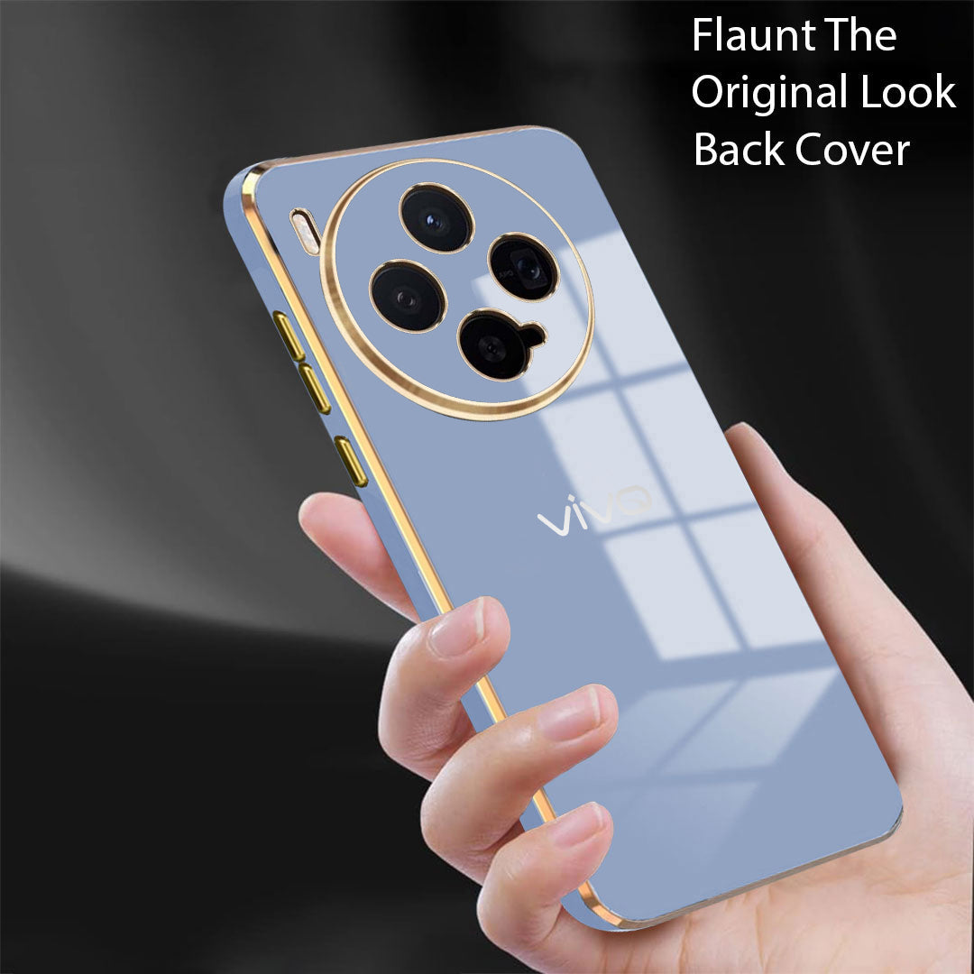 VIVO X300 5G ULTRA-SHINE GOLD ELECTROPLATED LUXURIOUS  BACK CASE WITH CAMERA PROTECTION