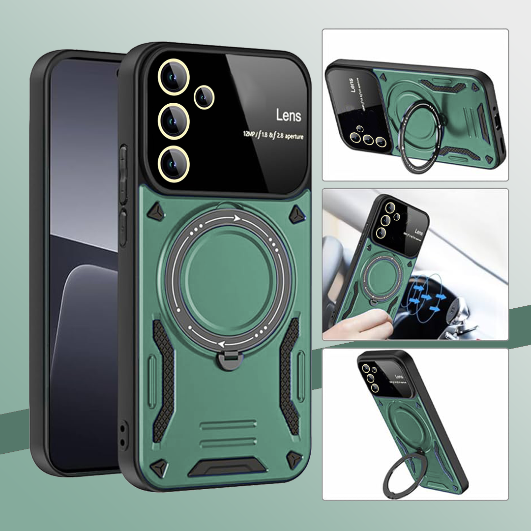 SAMSUNG GALAXY A26 5G Heavy Duty Rugged Shockproof Camera Lens Protector Phone Cover with Kickstand