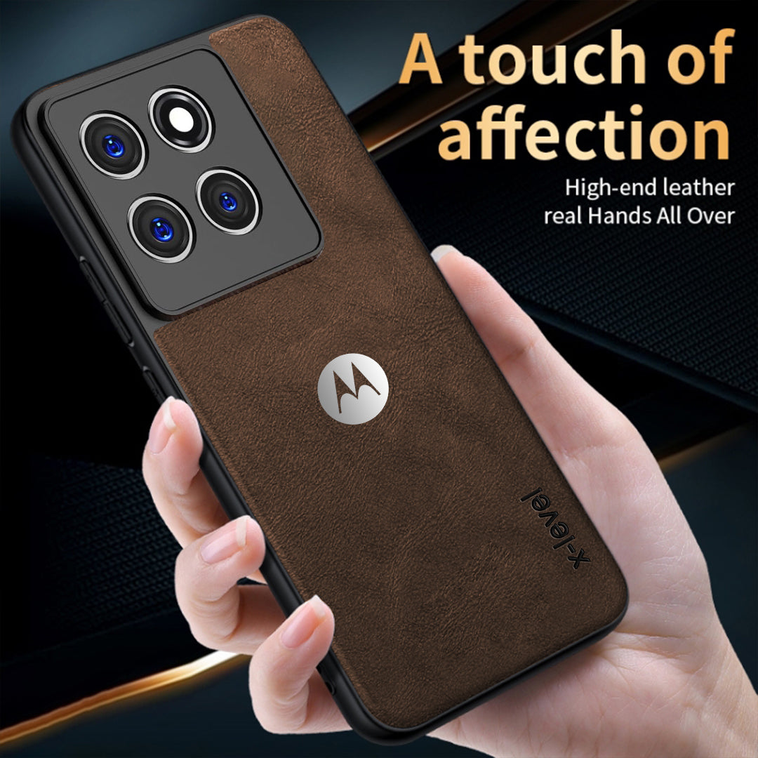 MOTOROLA EDGE 60 STYLUS 5G Business Style PU LEATHER PROTECTIVE BACK CASE WITH CAMERA PROTECTION
