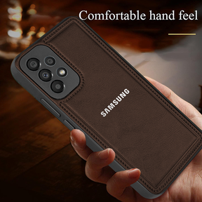 Samsung Galaxy A73 5G Vintage Leather Stitched Protective Back Case