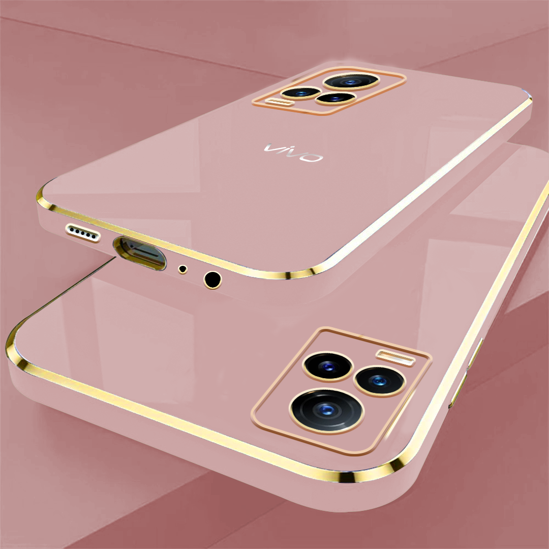 VIVO Y73 ULTRA-SHINE GOLD ELECTROPLATED LUXURIOUS BACK CASE WITH CAMERA PROTECTION