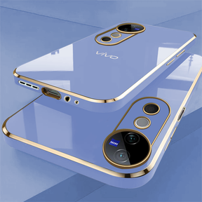 VIVO T3 ULTRA/ V40/V40 PRO 5G ULTRA-SHINE GOLD ELECTROPLATED LUXURIOUS  BACK CASE WITH CAMERA PROTECTION