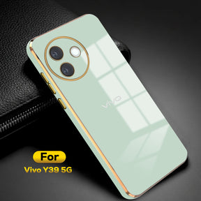 VIVO Y39 5G ULTRA-SHINE GOLD ELECTROPLATED LUXURIOUS  BACK CASE WITH CAMERA PROTECTION