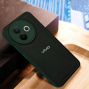 VIVO Y39 5G Vintage Leather Stitched Protective Back Case