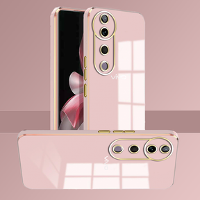 VIVO V-SERIES 5G ULTRA-SHINE GOLD ELECTROPLATED LUXURIOUS  BACK CASE WITH CAMERA PROTECTION