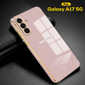 SAMSUNG GALAXY A17 5G ULTRA-SHINE GOLD ELECTROPLATED LUXURIOUS BACK CASE WITH CAMERA PROTECTION