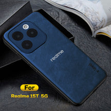 REALME 15T 5G Business Style PU LEATHER PROTECTIVE BACK CASE WITH CAMERA PROTECTION
