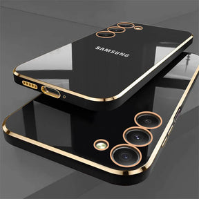 GALAXY S24 5G ULTRA-SHINE GOLD ELECTROPLATED LUXURIOUS  BACK CASE WITH CAMERA PROTECTION