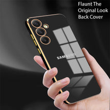 SAMSUNG GALAXY S24 5G ULTRA-SHINE GOLD ELECTROPLATED LUXURIOUS  BACK CASE WITH CAMERA PROTECTION
