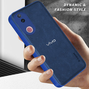 VIVO V50/V50e 5G Business Style PU LEATHER PROTECTIVE BACK CASE WITH CAMERA PROTECTION