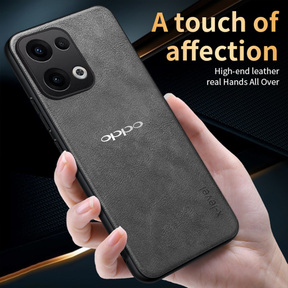 OPPO RENO 13 5G Vintage Leather Stitched Protective Back Case With Camera Protection
