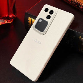 Vivo V30 5G Solid Color Leather Texture Matte Phone Back Case