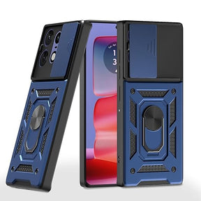 Motorola Edge 50 Pro 5G Armor Military-grade Case With Sliding Camera Cover & 360 Kickstand