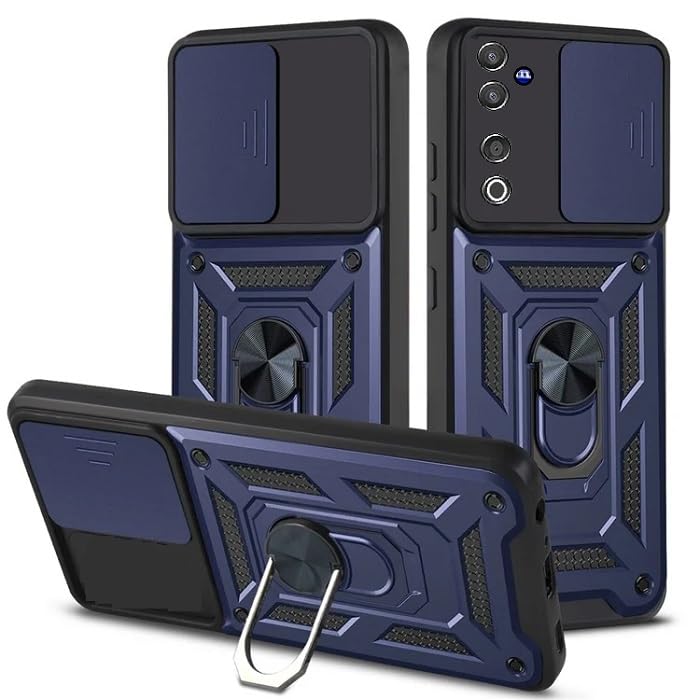 VIVO V40 5G Armor Military-grade Case With Sliding Camera Cover & 360 Kickstand