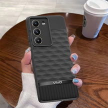 VIVO Y200E 5G 3D Hexa Cube Design Drop Protection | Camera Protection TPU Back Case