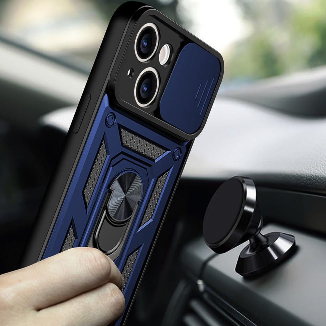IPhone 13 5G Armor Military-grade Case With Sliding Camera Cover & 360 Kickstand