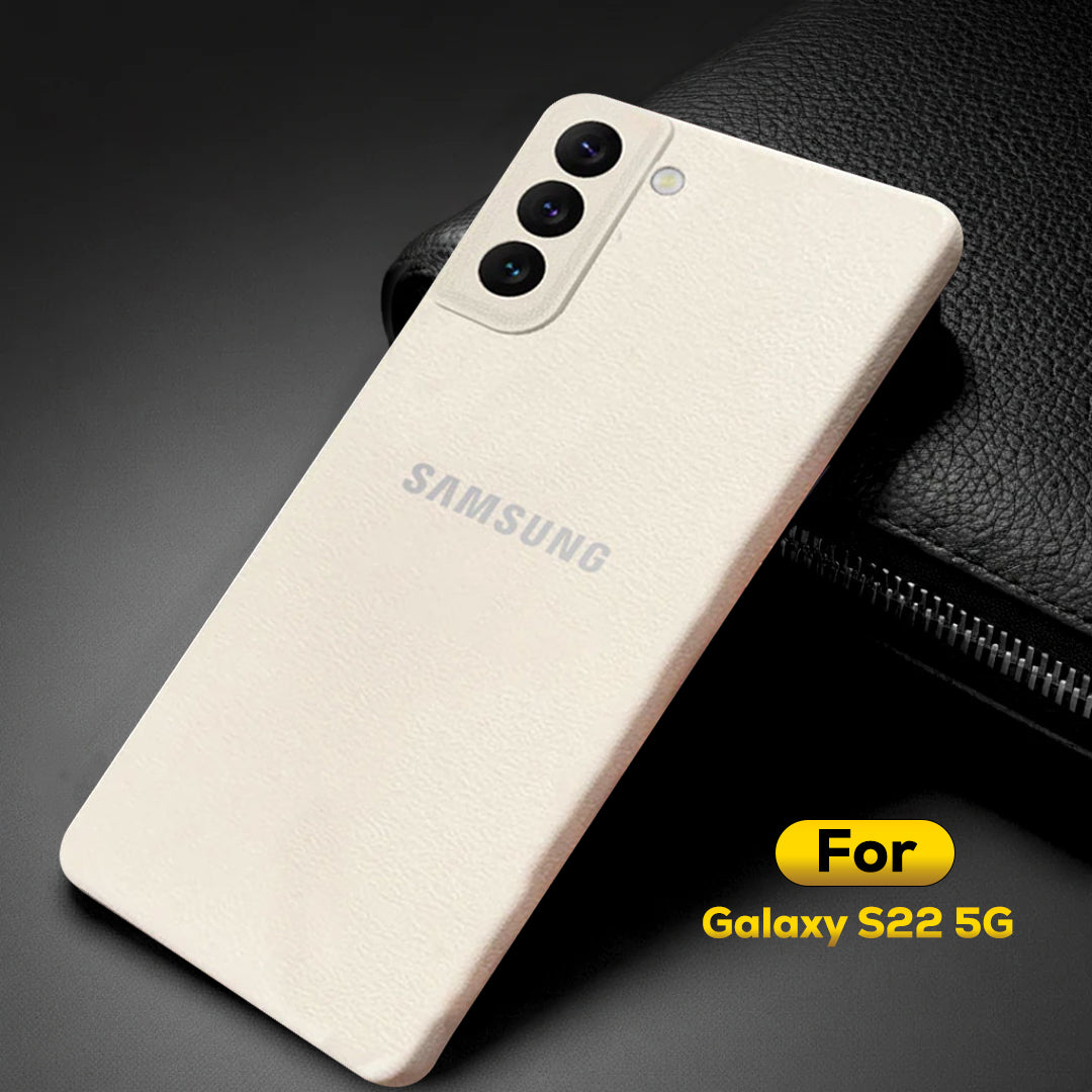 Samsung Galaxy S22 5G Solid Color Leather Texture Matte Phone Back Case