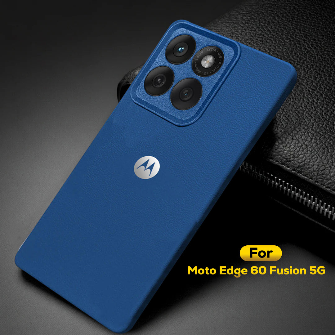 MOTO EDGE 60 FUSION 5G Solid Color Leather Texture Matte Phone Back Case