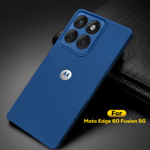 MOTO EDGE 60 FUSION 5G Solid Color Leather Texture Matte Phone Back Case