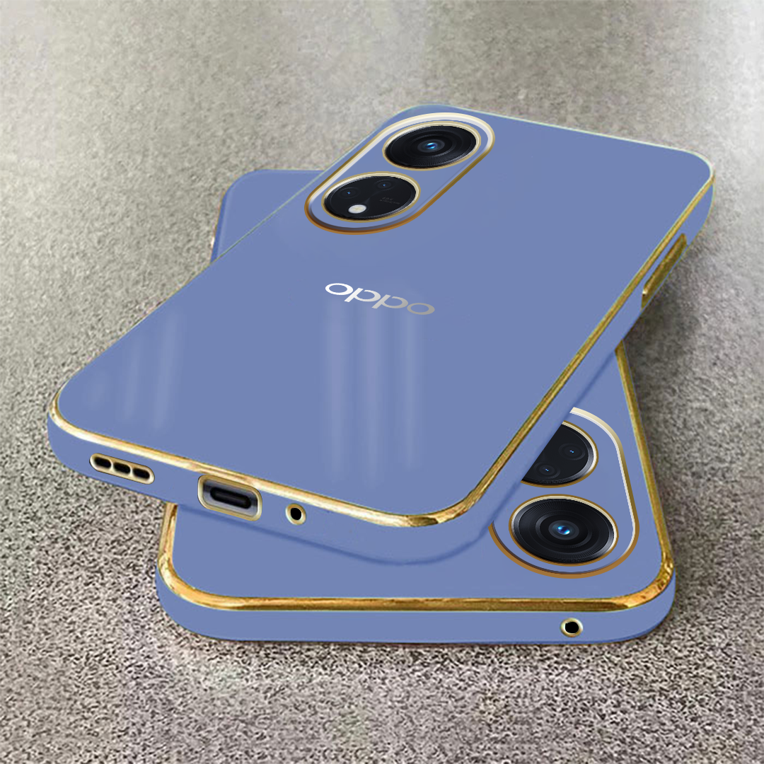 RENO 8T ULTRA-SHINE GOLD ELECTROPLATED LUXURIOUS  BACK CASE WITH CAMERA PROTECTION