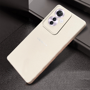 Oppo F25 PRO 5G Solid Color Leather Texture Matte Phone Back Case