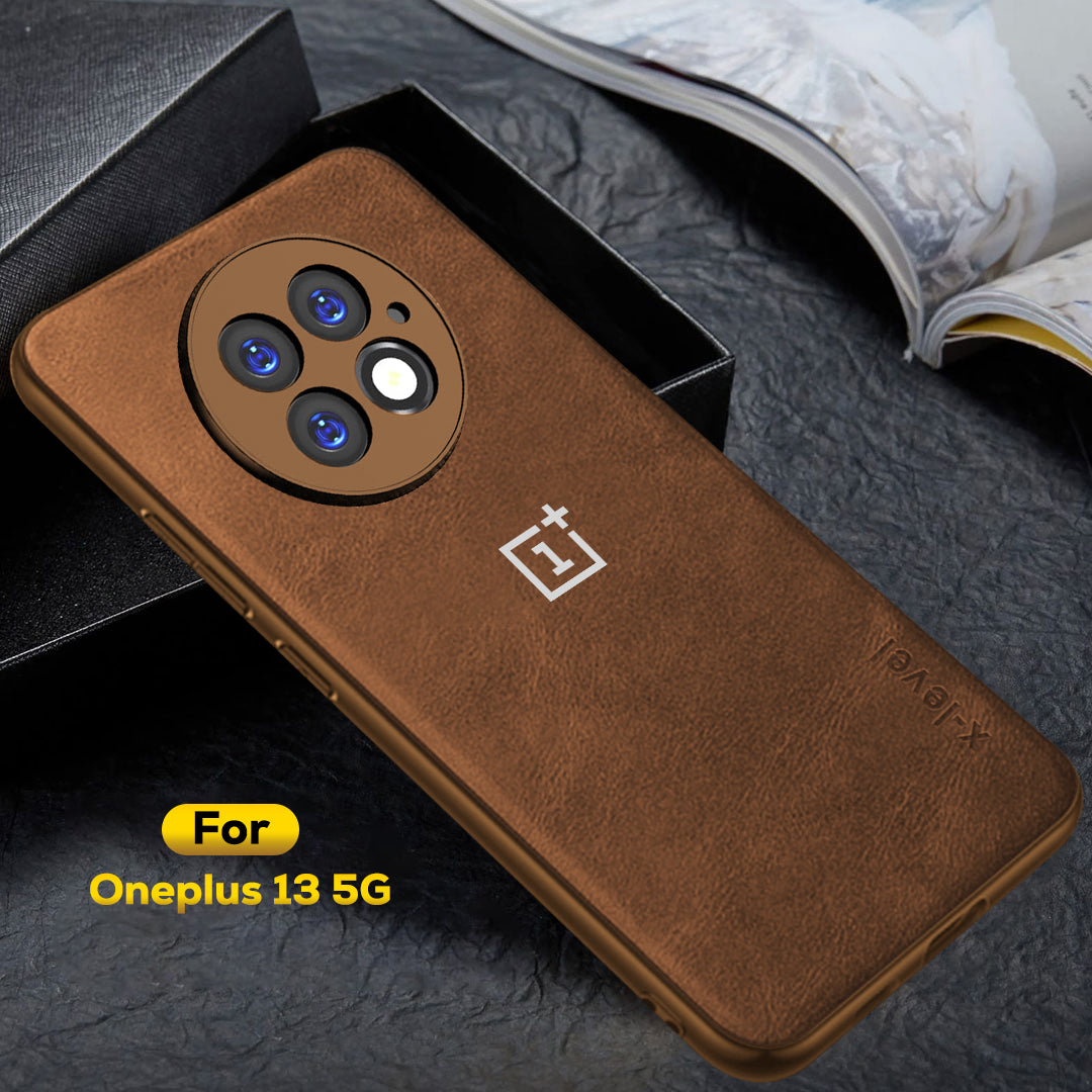 OnePlus 13 5G Business LEATHER BACK CASE WITH CAMERA PROTECTION