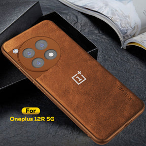 OnePlus 12R 5G Business LEATHER BACK CASE WITH CAMERA PROTECTION