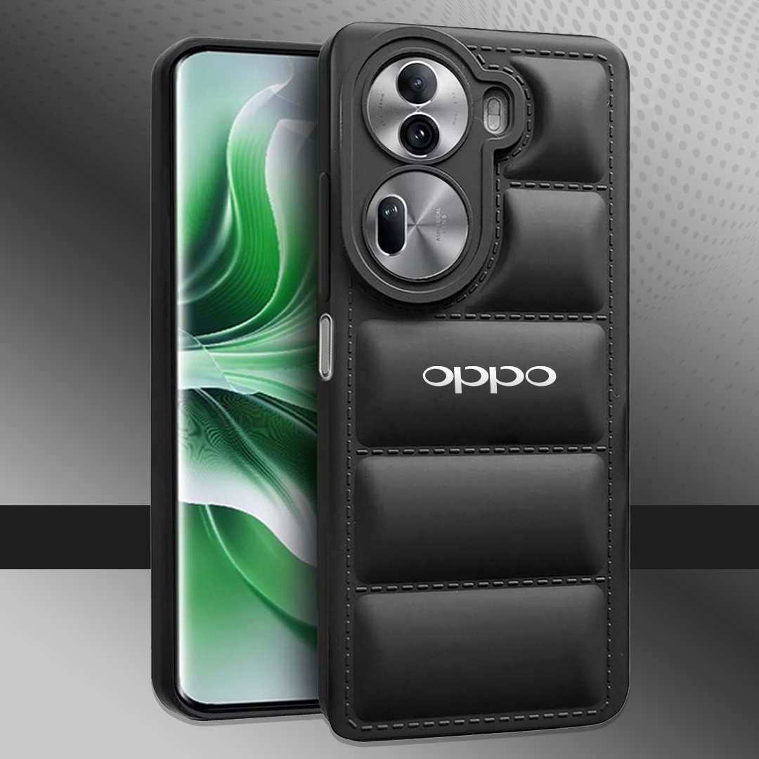 OPPO Reno 11 5G The North Face Puffer Edition Black Bumper Back Case
