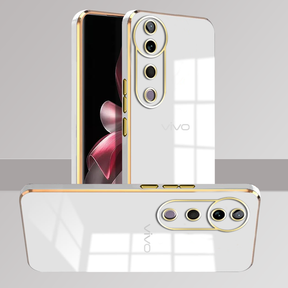 VIVO V-SERIES 5G ULTRA-SHINE GOLD ELECTROPLATED LUXURIOUS  BACK CASE WITH CAMERA PROTECTION