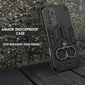 Samsung Galaxy A53 5G Armor knight Series Camera Protection 2 in 1 Shockproof Phone Cover with Kickstand