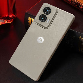 MOTO EDGE 50 FUSION 5G Solid Color Leather Texture Matte Phone Back Case