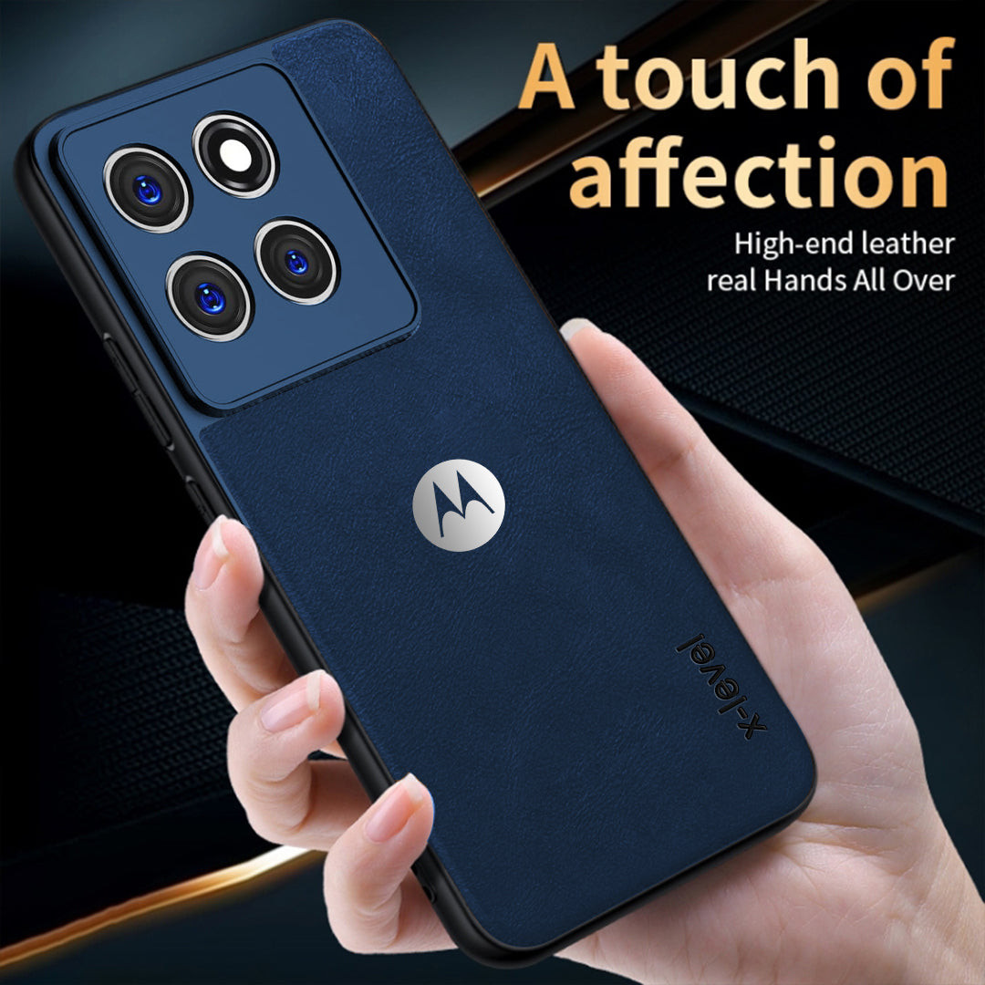 MOTOROLA EDGE 60 STYLUS 5G Business Style PU LEATHER PROTECTIVE BACK CASE WITH CAMERA PROTECTION