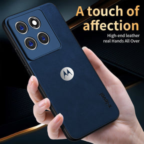 MOTOROLA EDGE 60 STYLUS 5G Business Style PU LEATHER PROTECTIVE BACK CASE WITH CAMERA PROTECTION