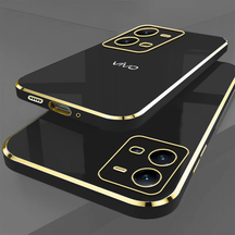 VIVO V25 ULTRA-SHINE GOLD ELECTROPLATED LUXURIOUS BACK CASE WITH CAMERA PROTECTION