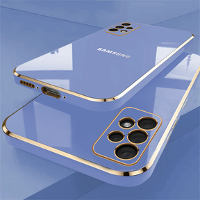 GALAXY A73 5G ULTRA-SHINE GOLD ELECTROPLATED LUXURIOUS  BACK CASE WITH CAMERA PROTECTION