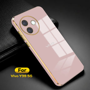 VIVO Y39 5G ULTRA-SHINE GOLD ELECTROPLATED LUXURIOUS  BACK CASE WITH CAMERA PROTECTION