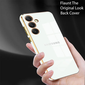 GALAXY S25 5G ULTRA-SHINE GOLD ELECTROPLATED LUXURIOUS  BACK CASE WITH CAMERA PROTECTION