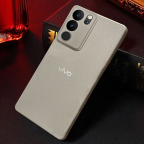 Vivo V29 5G Solid Color Leather Texture Matte Phone Back Case