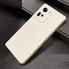Oppo RENO 11 5G Solid Color Leather Texture Matte Phone Back Case