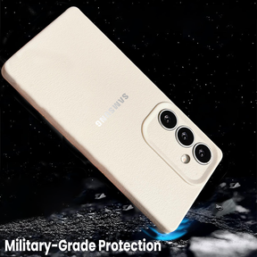 Samsung Galaxy S23 FE 5G Solid Color Leather Texture Matte Phone Back Case