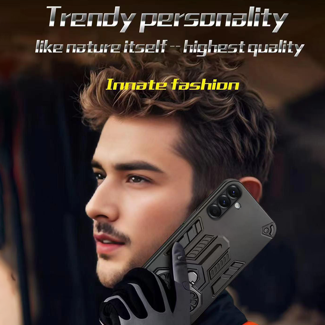 Samsung Galaxy A36 5G Armor knight Series Camera Protection 2 in 1 Shockproof Phone Cover with Kickstand