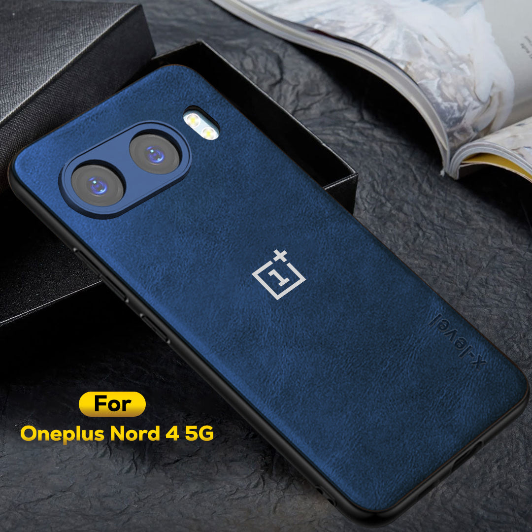ONEPLUS NORD 4 5G Business Style PU LEATHER PROTECTIVE BACK CASE WITH CAMERA PROTECTION