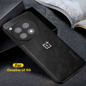 OnePlus 12 5G Business LEATHER BACK CASE WITH CAMERA PROTECTION